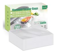 KitchenBoss 160 Sacs Sous Vide Alimentaire 20x30cm：Sachet Sous Vide Alimentaire pour Machines Sous Vide, Sac de Congelation Sous Vide 175 µm, Étanches et Résistants pour la Conservation Alimentaire