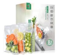 KitchenBoss Lot de 200 Sacs Sous Vide Alimentaire 15x25 cm：Sachets Sous Vide Alimentaire pour Machine sous Vide et Cuisson Sous Vide, 175 µm, Indéchirables, Sans BPA