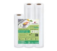 KitchenBoss Rouleau Sous Vide Alimentaire：3 Packs 20/28 x 300cm Sac Sous Vide Alimentaire, Film Sous Vide Alimentaire Convient à Tous les Machine Sous Vide