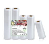 KitchenBoss Rouleau Sous Vide Alimentaire: Sac Sous Vide Alimentaire pour des Appareils de Mise Sous Vide, 5 Rouleaux 15/20/28x300cm, Sachet Sous Vide Alimentaire Gaufré sans BPA et Libre de Couper