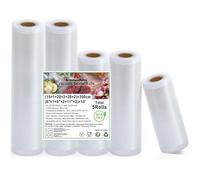 KitchenBoss Rouleau Sous Vide Alimentaire, Sac Sous Vide Alimentaire pour des Appareils de Mise Sous Vide, 5 Rouleaux 15/20/28x300cm