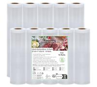 KitchenBoss Sac Sous Vide Alimentaire：10 Rouleaux Sachet Sous Vide Alimentaire, 20/28 x 300cm, Rouleau Sous Vide Alimentaire pour la Conservation des Aliments, Poche Sous Vide Alimentaire Gaufré