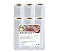 KitchenBoss Sac Sous Vide Alimentaire：6 Rouleaux 20/28 x 300cm Rouleau Sous Vide Alimentaire pour Machine Sous Vide, Sachet Sous Vide Alimentaire sans BPA, Film Sous Vide Alimentaire pour la Cuisson