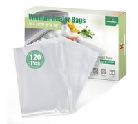 KitchenBoss Sacs Sous Vide Alimentaire 120 Pcs：Sac Sous Vide Gaufré 15 x 25 cm, Sacs de Mise Sous Vide Alimentaire pour Machine Sous Vide, Sachet Sous vide Alimentaire 175 µm