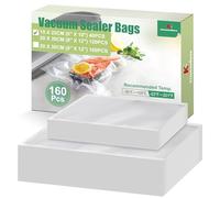 KitchenBoss Sacs Sous Vide Alimentaire 160 Pcs：Sachet Sous Vide Alimentaire 20 x 30 cm (120 sacs) + 15 x 25 cm (40 sacs), Sac de Congelation Sous Vide 175 µm pour la Conservation Alimentaire