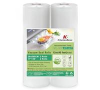 KitchenBoss Sacs Sous Vide Alimentaire:2 Rouleaux 28x600cm, Rouleau Sous Vide Alimentaire Convient à L'appareil de Mise sous Vide, Sac Sous Vide pour la Cuisson, Sachet Sous Vide Alimentaire sans BPA
