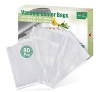 KitchenBoss Sacs Sous Vide Alimentaire 80 Sachets：Sac Sous Vide Gaufré 15 x 25 cm (40) /20 x 30 cm (40), Sachet Sous Vide Alimentaire 175 µm, Sacs de Mise Sous Vide Alimentaire pour Machine Sous Vide