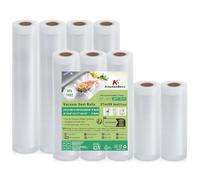 KitchenBoss Sacs Sous Vide Alimentaire:Film Sous Vide Alimentaire 9 Rouleaux, Rouleau Sous Vide Alimentaire 15/20/28x300 cm Convient à Machine Sous Vide/Cuisson Sous Vide/Four à micro-ondes