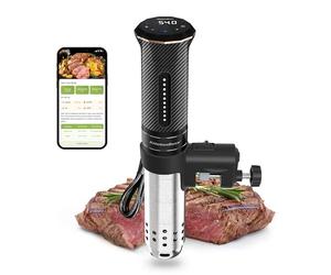 KitchenBoss Thermoplongeur Cuisson Sous Vide WiFi: Cuisson Sous Vide de Contrôle Précis de la Température, Cuisinière Thermostat Réglable, APP Contrôle, IPX7 Imperméable, LED Display Silencieux 1100W