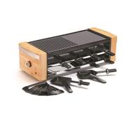 Appareil à raclette - KITCHEN CHEF - KC.WOOD-LUX8 - 1200 W - 8 personnes - Design en bambou