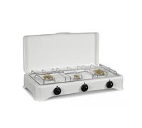 KitchenChef Réchaud Gaz 3 Feux 5327C Blanc, 4150W, Émaillé
