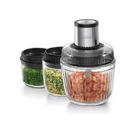 Kitchencook - 1.2.3 - Hachoir Électrique 3 En 1 - 400w - 3 Bols En Verre - 2 Vitesses