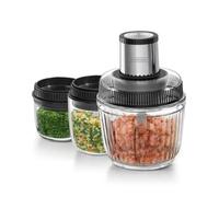 Kitchencook - 1.2.3 - Hachoir électrique 3 En 1 - 400w - 3 Bols En Verre - 2 Vitesses
