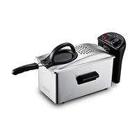 Kitchencook - Friteuse 3L inox semi pro - 2100W - Couvercle avec fenêtre - Rangement compact - Pieds antidérapants