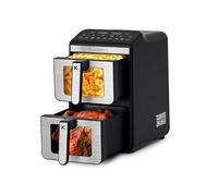 KitchenCook - Double friteuse à air verticale AIRFLOW11 11 L - 7 programmes - Noir