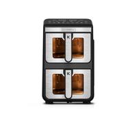 Kitchencook - Double Friteuse à Air Verticale 11l - 7 Programmes - Minuterie Numérique - Thermostat Réglable - 2400w