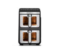 Kitchencook - Double Friteuse à Air Verticale 11l - 7 Programmes - Minuterie Numérique - Thermostat Réglable - 2400w