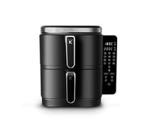 Kitchencook - Double Friteuse à Air Verticale 12l - 2800w - 12 Programmes - Thermostat Réglable - Panier à Friture Amovible
