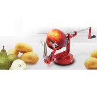 Kitchencook Épluche Pommes Manuel - Pèle, Coupe et Évide, Acier Inoxydable, Fixation Ventouse, Facile et Rapide