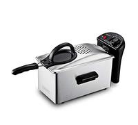 Kitchencook - Friteuse 3l Inox Semi Pro - 2100w - Couvercle Avec Fenêtre - Rangement Compact - Pieds Antidérapants