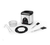 Kitchencook - Friteuse électrique 1l 2en1 - Avec Service à Fondue - Couvercle Avec Fenêtre - Revêtement Antiadhésif