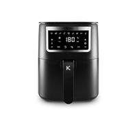 Kitchencook - Friteuse Sans Huile 4l - 8 Programmes - Minuterie Numérique - Thermostat Réglable - 1400w - Noir