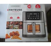 Kitchencook - Friteuse Sans Huile 8l - 8 Programmes - Minuterie Numérique - Thermostat Réglable - 1800w - Inox