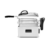 KitchenCook Friteuse K-FRY 3 L Inox Semi-pro 2100 W sans huile, couvercle fenêtre, rangement compact