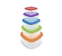 Kitchencook - Ktup5c - Multicolore - Set 5 Boîtes De Conservation - Empilables - Sans Bpa