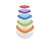Kitchencook - Ktup5c - Multicolore - Set 5 Boîtes De Conservation - Empilables - Sans Bpa