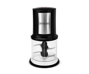 Kitchencook - Mini Hachoir électrique 500ml - 2 Lames En Acier Inoxydable - Bol Gradué - Vitesse Rotation 27000trs/min