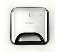 Kitchencook - Appareil à Sandwich 3en1 - 800w - Revêtement Antiadhésif - Plaque(21,6x12cm) - Contrôle Thermostat - Noir