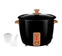 Kitchencook - Japan Wood Black - Noir - Cuiseur à Riz - 1l - 400w - Maintien Au Chaud - Cuve Antiadhésive