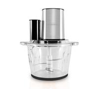 Kitchencook - Hachoir Inox Multifonction 5en1-600w - Capacité (3l) - 4 Lames - Fouet - Spatule - Bol Mélangeur En Verre