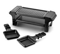 KitchenCook Appareil à raclette 2 pers 350 W – grill amovible antiadhésif, 2 poêlons, poignée
