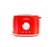 Kitchencook - Retro Toast Red - Rouge - Grille-pain Rétro 2 Fentes - 7 Niveaux - 800 W