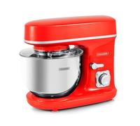 Kitchencook - Robot Pétrin 5l - 1300w - 6 Intensités - Bol Amovible Acier Inoxydable - Crochet à Pâte - Fouet à Fils - Rouge