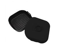 Kitchencook SILIPOT SQUARE BLACK - Lot de 2 Paniers Silicone pour Air Fryer, Antiadhésifs, Réutilisables, Sans BPA, Fond Drainant, Anses Latérales, Compatibles Four, Micro-ondes, Lave-vaisselle