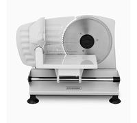 Kitchencook Slice I - Trancheuse Électrique 150W, Lame Inox Amovible Ø17 cm, Épaisseur Réglable 0-15 mm, Chariot Extra Large, Plan Incliné, Pieds Antidérapants, Sécurité Renforcée