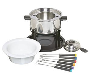 KitchenCraft 3-in-1 Fondue Set (for Chocolate, Meat and Cheese Fondue)
