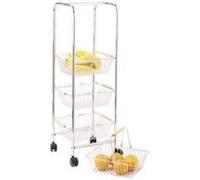 KitchenCraft 4 Tier Chariot de stockage chromé G