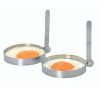 KitchenCraft - Moules à Œufs au Plat en Acier Inoxydable, 8,5 cm, Lot de 2, Argent