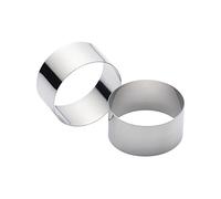Kitchencraft Anneaux de Cuisson en Acier Inoxydable 7cm- lot de deux, Silver