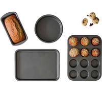KitchenCraft Batterie de cuisine antiadhésive en acier au carbone 4 pièces