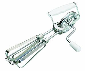KitchenCraft - Batteur Manuel à Manivelle, Acier Inoxydable/Plastique, 25 cm