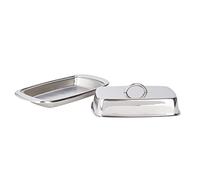 KitchenCraft Beurrier Avec Couvercle, Acier Inoxydable, Argent 19,5 X 10 X 8 cm