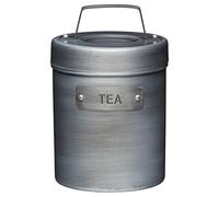 KitchenCraft Boîte à thé en métal de style vintage pour cuisine industrielle, 1 L (1.75 pts), Gris