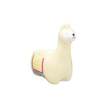 KitchenCraft Ceramic Llama-Shaped Novelty Egg Cup, 10 x 5.5 x 9.5 cm (4" x 2" x 3.5") - Beige