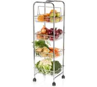 KitchenCraft Chariot à quatre étages chromé
