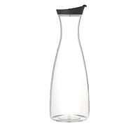 KitchenCraft Cruche à eau avec couvercle, pichet à eau ou à jus, acrylique incassable idéal pour l'extérieur, 1,5 litre, transparent et noir